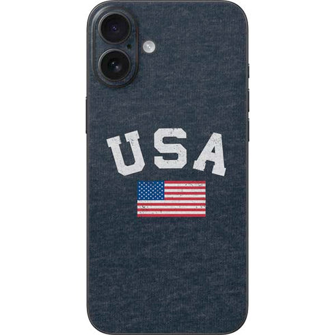 USA with American Flag iPhone 16 Plus Skin
