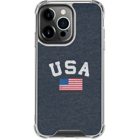 USA with American Flag iPhone 16 Pro Clear Case