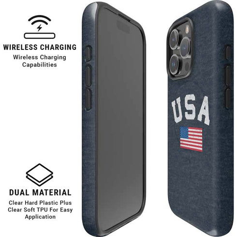 USA with American Flag iPhone 16 Pro Magsafe Impact Case