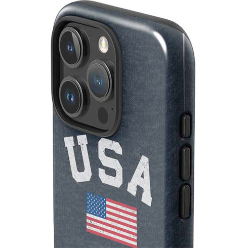 USA with American Flag iPhone 16 Pro Max Impact Case