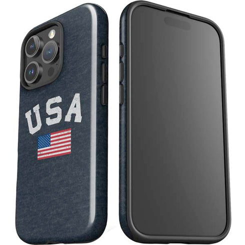 USA with American Flag iPhone 16 Pro Max Impact Case