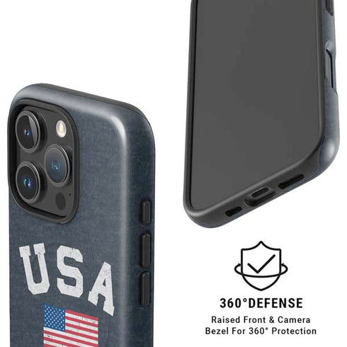 USA with American Flag iPhone 16 Pro Max Magsafe Impact Case