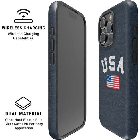 USA with American Flag iPhone 16 Pro Max Magsafe Impact Case