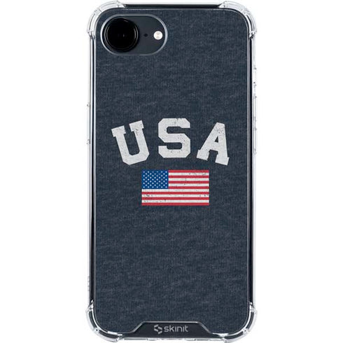 USA with American Flag iPhone 16e Clear Case