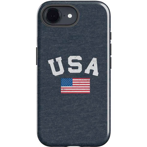 USA with American Flag iPhone 16e Impact Case