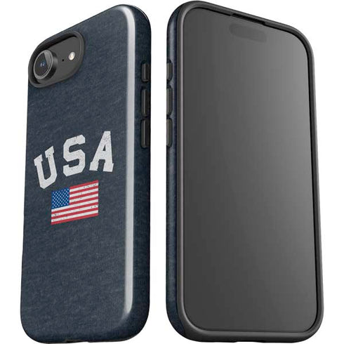 USA with American Flag iPhone 16e Impact Case