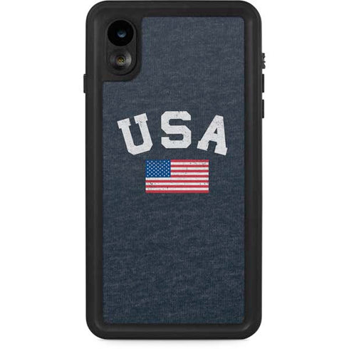 USA with American Flag iPhone Cases