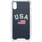 USA with American Flag iPhone XS Clear Case