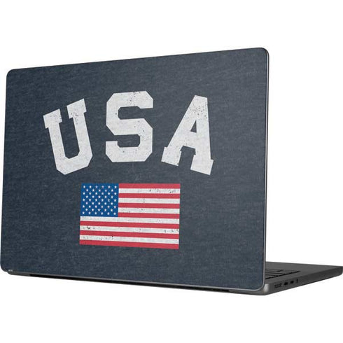 USA with American Flag Apple MacBook Pro 14-inch Skin