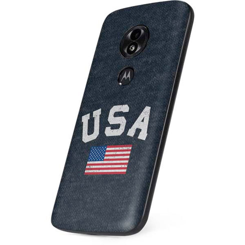 USA with American Flag Moto E5 Play Skin