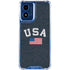 USA with American Flag Moto G Play 4G (2024) Clear Case