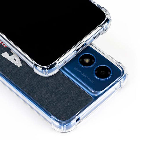 USA with American Flag Moto G Play 4G (2024) Clear Case