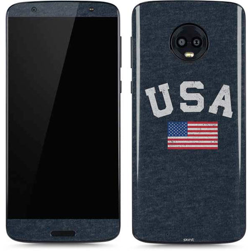 USA with American Flag Moto G6 Skin