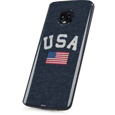 USA with American Flag Moto G6 Skin