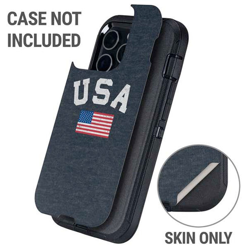 USA with American Flag Otterbox Defender iPhone Skin