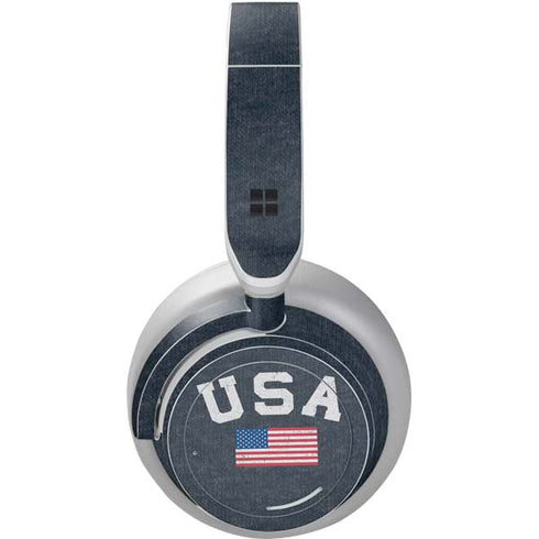 USA with American Flag Surface Headphones Skin