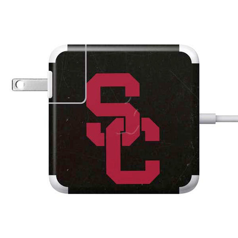 University of Southern California USC Black Distressed 85W Power Adapter (15 and 17 inch MacBook Pro Charger) Skin