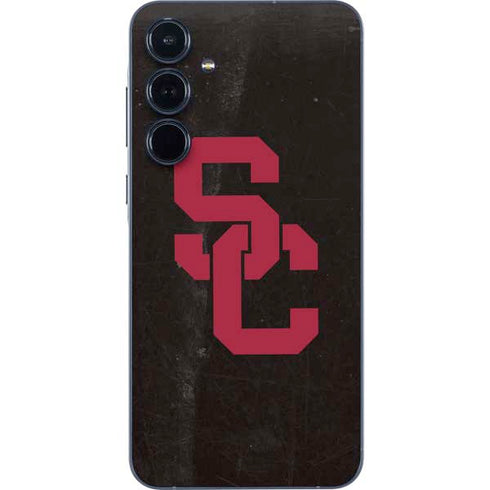 University of Southern California USC Black Distressed Galaxy A35 5G Skin