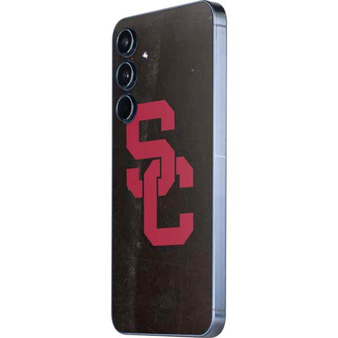 University of Southern California USC Black Distressed Galaxy A35 5G Skin