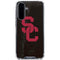 University of Southern California USC Black Distressed Galaxy A36 5G Clear Case