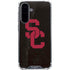 University of Southern California USC Black Distressed Galaxy A36 5G Clear Case