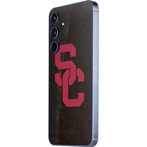 University of Southern California USC Black Distressed Galaxy A36 5G Skin