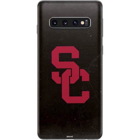 University of Southern California USC Black Distressed Galaxy S10 Skin
