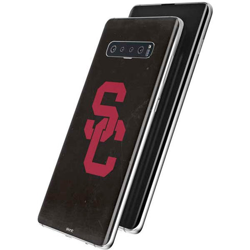 University of Southern California USC Black Distressed Galaxy S10 Skin