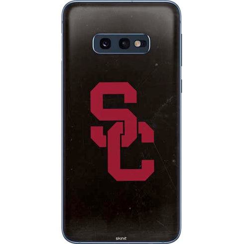 University of Southern California USC Black Distressed Galaxy S10e Skin