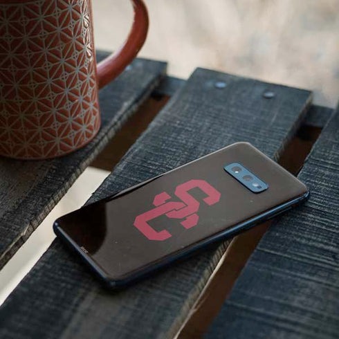 University of Southern California USC Black Distressed Galaxy S10e Skin