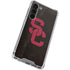 University of Southern California USC Black Distressed Galaxy S24 FE Clear Case