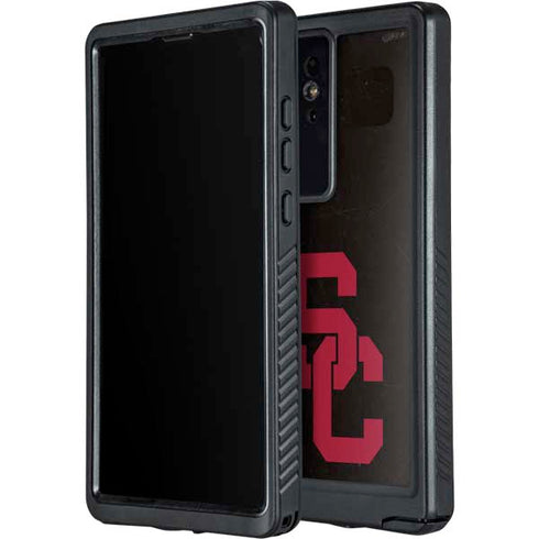 University of Southern California USC Black Distressed Galaxy S24 Ultra Waterproof Case