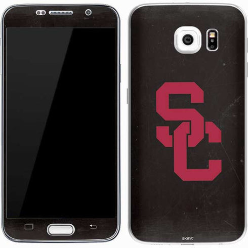 University of Southern California USC Black Distressed Galaxy S7 Skin