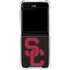 University of Southern California USC Black Distressed Galaxy Z Flip6 Clear Case