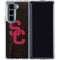 University of Southern California USC Black Distressed Galaxy Z Fold5 5G Clear Case