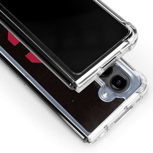 University of Southern California USC Black Distressed Galaxy Z Fold5 5G Clear Case