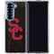 University of Southern California USC Black Distressed Galaxy Z Fold6 Clear Case
