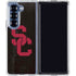University of Southern California USC Black Distressed Galaxy Z Fold6 Clear Case