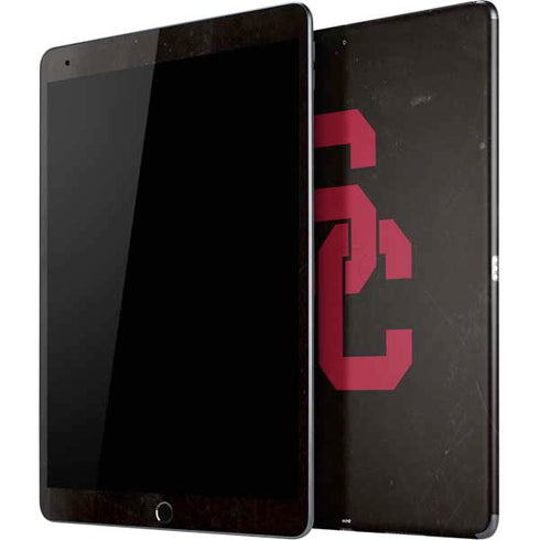 University of Southern California USC Black Distressed iPad Skins