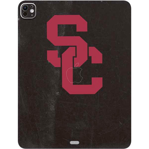 University of Southern California USC Black Distressed iPad Pro 13in M4 (2024) Skin