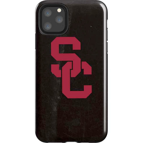 University of Southern California USC Black Distressed iPhone Cases