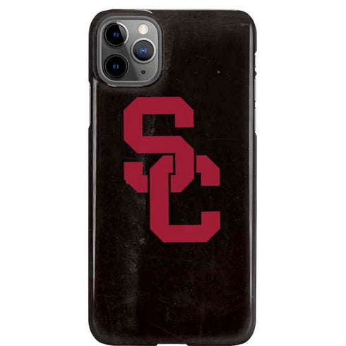 University of Southern California USC Black Distressed iPhone Cases