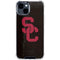 University of Southern California USC Black Distressed iPhone 15 Clear Case