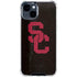 University of Southern California USC Black Distressed iPhone 15 Clear Case
