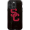 University of Southern California USC Black Distressed iPhone 15 Pro Impact Case