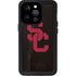 University of Southern California USC Black Distressed iPhone 15 Pro Waterproof Case