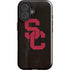 University of Southern California USC Black Distressed iPhone 16 Impact Case