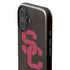 University of Southern California USC Black Distressed iPhone 16 Impact Case