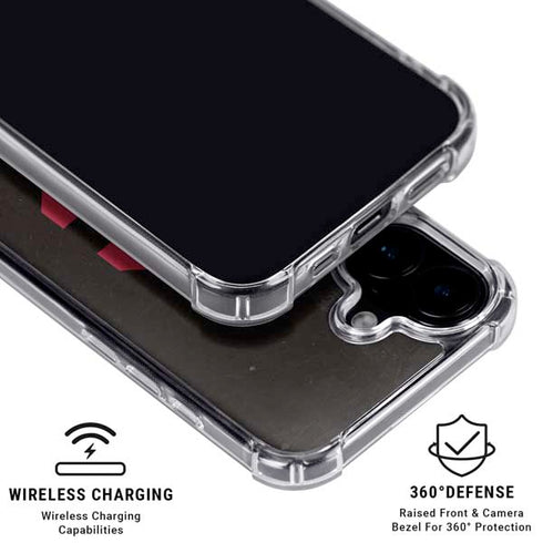 University of Southern California USC Black Distressed iPhone 16 Plus Clear Case