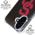 University of Southern California USC Black Distressed iPhone 16 Plus Clear Case
